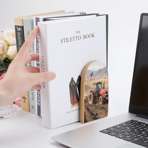 Serre-livres en bois tracteur : empêchez vos grands livres de glisser des étagères - 7
