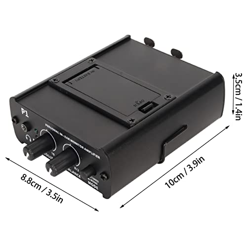 Portable 2CH Stereo Headphone Amplifier Mixer, Clear Sound, 3.5mm Output, Dual XLR Inputs, Monitoring, 9V Battery Powered