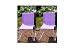Produktbild Gartenstuhl / Stapelstuhl Colorline Stahl weiß / Textil flieder