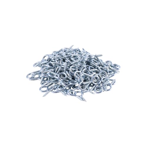 GIVIHGETI 200 Stück Kleine Ösenschrauben, Schraubhaken, Augenbolzen für Holz, Cork Top Flaschen, DIY Schmuck, 22,9 mm