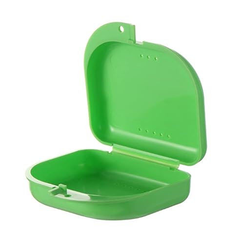 AKOAK Paquete de 2 fundas de almacenamiento de protección bucal, estuche de almacenamiento para dentaduras, con orificio de ventilación, adecuado