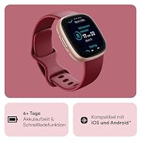 Google Fitbit Versa 4 Smartwatch Fitness tracker enthält eine 3 monatige Google Health Premium Mitgliedschaft, 6 Tage Akkulaufzeit, 40+ Trainingsmodi – Fitnessuhr kompatibel mit Android / iOS – Ansicht 3