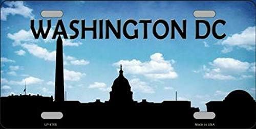 Yelacecca Washington Dc Silhouette Novelty License Plate Sign License Plate 6x12 inches