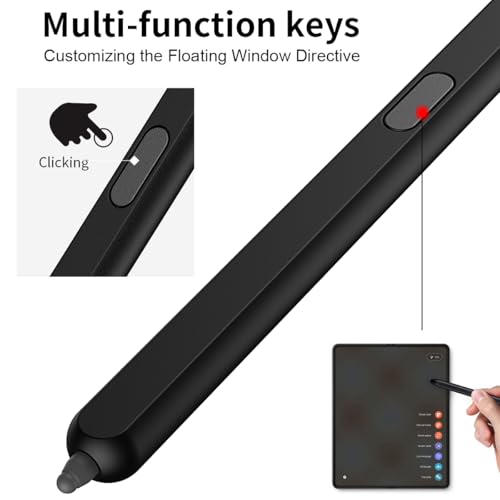 S Pen de repuesto para Samsung Galaxy Z Fold6 y Fold5 bolígrafo capacitivo negro sin Bluetooth 3