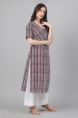Image of Janasya Women's Cotton Regular Fit Casual Kurta