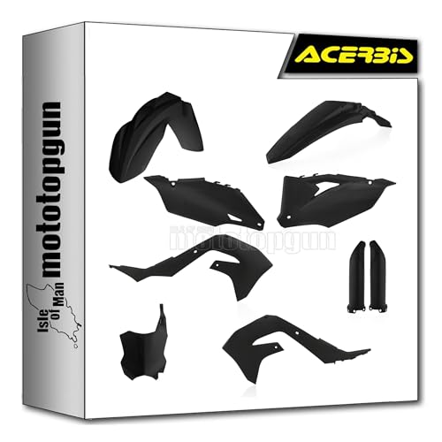 Kit cache carenage noir metal haut de gamme Acerbis pour Kawasaki KX450