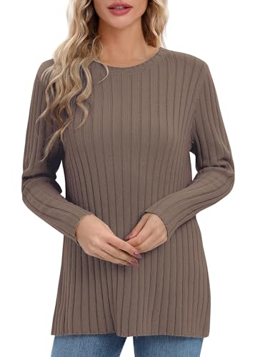 Image of Urban CoCo Women's Lightweight Crewneck Pullover Sweaters Long Sleeve Fall Knitted Sweater Tops