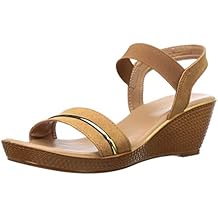 BATA Womens Sandal, Open Toe Dressy Platform Wedges Flip Flop, Adjustable Slip on Elastic Ankle Strap Fit, Stylish Footwear for Office, Parties, Weddings & All-Day Wear, 4 UK