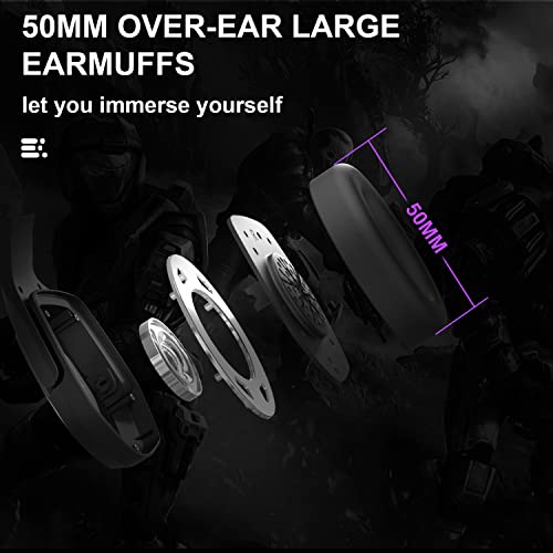 Emonoo Wired Headphone With Noise Cancelling Microphone For School/Work/Gaming, Stereo Gaming Headset For Ps4 Ps5 Xbox Switch Pc, Purple #TOP1