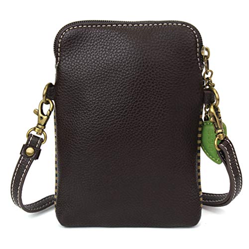 Image of CHALA Wilderness Animal Collection Cell Phone Crossbody Purse-Women PU Leather /Canvas Multicolor Handbag w /Adjustable Strap