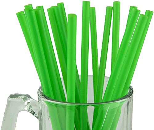 Disposable Drinking Straws - 7 3/4 Inches Long - Standard Size (Green, 250)