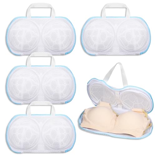 4Pcs Bra Wash Bags for Laundry, Large Bra Laundry Bags,