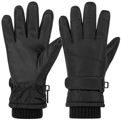 Jikuzfu Kids Winter Ski Gloves Touchscreen and Waterproof