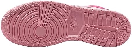 Nike Air Jordan 1 Mid GS Youth Fierce Medium Soft Pink/Fierce Pink