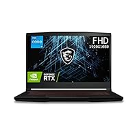 MSI Gaming GF63 Thin, Intel 11th Gen. i5-11400H, 40CM FHD 144Hz Gaming Laptop (8GB/512GB NVMe SSD/Windows 11 Home/Nvidia GTX1650 4GB GDDR6/ Black/1.86Kg), 11SC-853IN