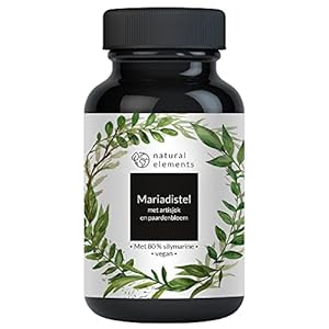 Mariadistel–artisjok–paardenbloem–complex – 120 capsules – hoge dosering met 80% silymarine – zonder magnesiumstearaat, vegan