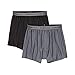 ExOfficio Men's Give-N-Go Boxer,  Granite/Black,  2 Pack - X-Large