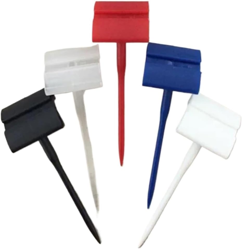 40pcs Plastic Pricing Needles Card Spike Price Tag Holder Label Table Number Stand Display Bread Bakery Party Supply(Red)