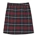 French Toast Girls' Plaid Two-Tab Scooter skirt, Navy Red Plaid, 6X,Little Girls