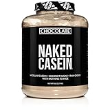 Naked Chocolate Casein - Chocolate Micellar Casein Protein from US Farms - 5 Pound Bulk, GMO-Free,...