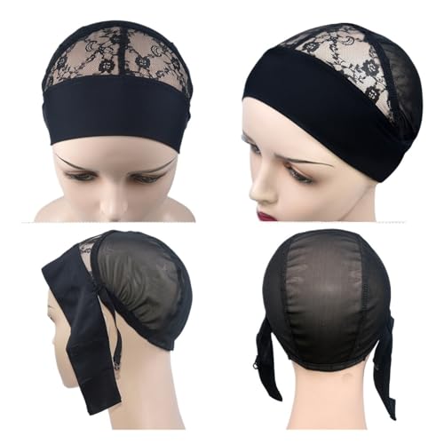 Bonnet de perruque HW001 avec ruban magique réglable noir