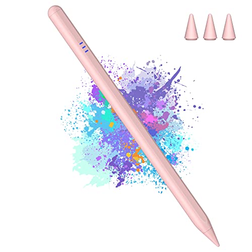 Stylus Pen for iPad with Palm Rejection, Tilt Sensitivity, Magnetic Adsorption, Active iPad Pencil Compatible with Apple iPad (2018 and Later), iPad Pro/Air/Mini for Writing/Drawing