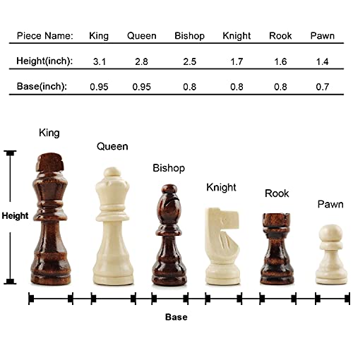 Leap Classic Chess Clock Wooden Appearance And Magnetic Wooden Chess Set 15’’ Inches Chess Board Set Bundle #TOP6