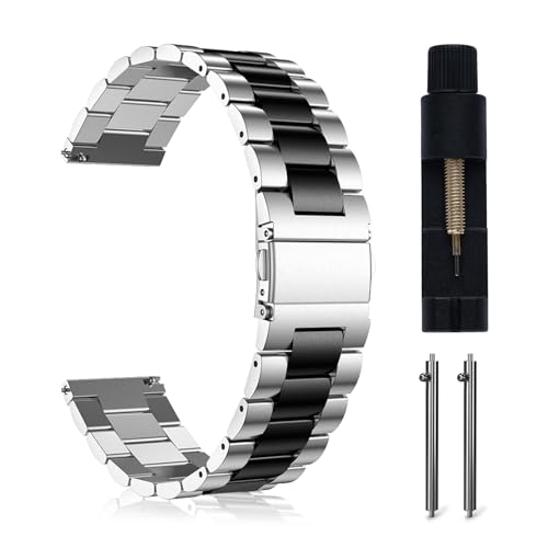 MaEiol Correa de metal de acero inoxidable de 22 mm para Xiaomi Watch S4 / Xiaomi Redmi Watch 5 Active/Redmi Watch 5 Lit, correa de reloj de negocios para Xiaomi Watch S4 Sport/Xiaomi Watch 2 - Plata