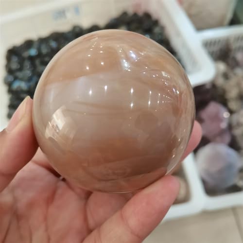 Stone Orange Moonstone Crystal Ball Home Room Decoration Gift(51-60mm)