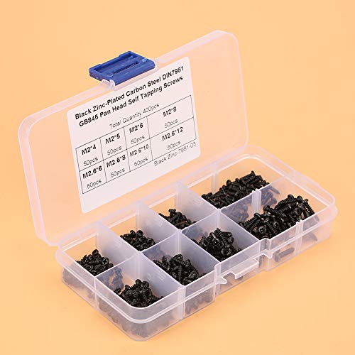 Tornillos Autoperforantes acero inoxidable 400 piezas miniatura 3