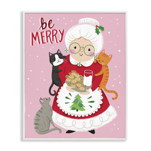 Be Merry Grandma Christmas Cookies Cats, 16 x 20 Inch Framed Giclée Print