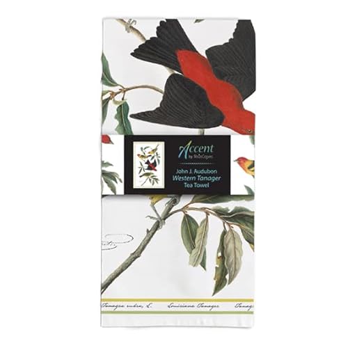 Raincaper Audubon Tanager Tea Towels Kitchen Towels, 18 X 28 Inches, 1 Ct | 100% Cotton Super Soft And Absorbent Dish Towels #TOP3