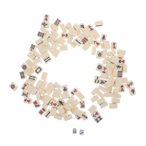 CORHAD Tiny Mahjong Set Compact Mahjong Kit for Travel Lightweight Design for Easy Carrying