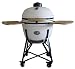 YNNI KAMADO TQ0C25LM XL - Parrilla de 63,5 cm, color verde lima con chipfeeder, barbacoa, cerámica, huevo, ahumador, TQ0C25LM