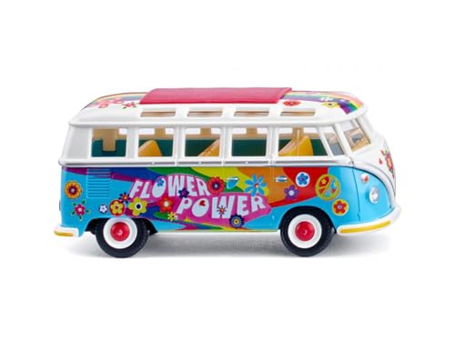 Preisvergleich Produktbild Wiking 079744 H0 PKW Modell Volkswagen T1 Sambabus Flower Power