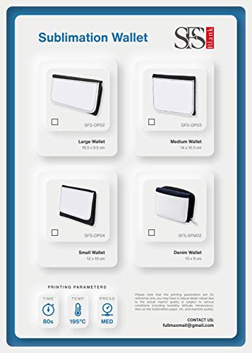 Wallet Denim Jean Purse Blank Dye Sublimation Heat Press Thermal Transfer Small Craft 12 x 10 cm4