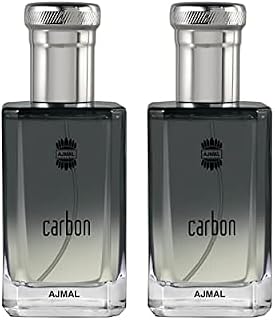 Ajmal Carbon Liquid Eau De Parfum For Men With Citrus, Fresh, Green Spicy, Woody & Musky Scent, 100ml (Pack of 2) Price In India