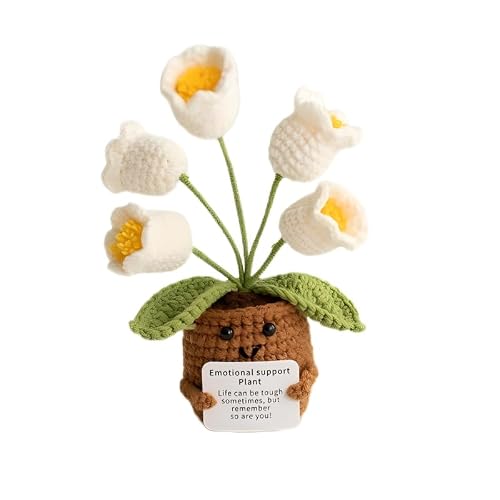 ZRXKSOPP Positive Flower Handmade Wool Plant