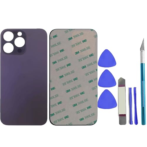 Verre arrière iPhone 14 Pro Max violet foncé avec adhésif