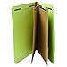 Universal 10271 Pressboard Classification Folder, Letter, Six-Section, Green (Box of 10)