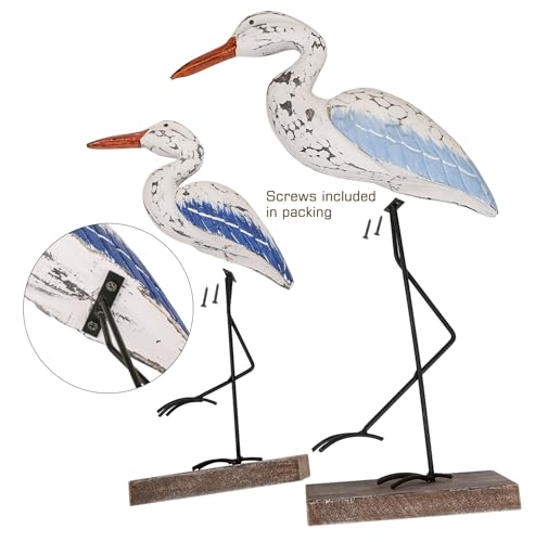 Figura de madera de gaviota decorativa náutica miniatura 2
