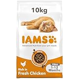 IAMS Kitten Complete Dry Cat Food Chicken 10kg - For Healthy Growth