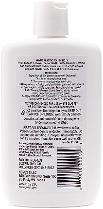 NOVUS 7082 | Heavy Scratch Remover #3 | 8 oz. Squeeze Bottles (2ct) & NOVUS 7022 | Plastic Clean & Shine #1 | Sample Size Packets (2ct)