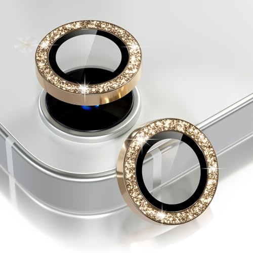 Choiche for iPhone 17e / 16e Camera Lens Protector Bling, Glitter-Gold