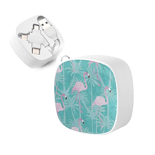 Portable Retractable USB Charging ccable, 4ft Multiple USB Cable Universal 3 in 1 Charging Cable Cord Adapter with Port connectors Type C Micro USB Compatible iPhone Cell Phones Tablets