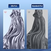 ANYCUBIC Silk PLA Filament, Seidentexturen Prächtige Farbe, 1KG Silber | Seiden PLA, Einfach zu drucken, Steuerbarer Glanz, Bruchfest – Ansicht 4