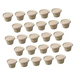 SUPVOX Vasos Tapa Abatible de Pulpa de Papel Biodegradables 50 de Salsa Fácil de Sellar y Abrir, Ideales para Camping y Uso Trabajo