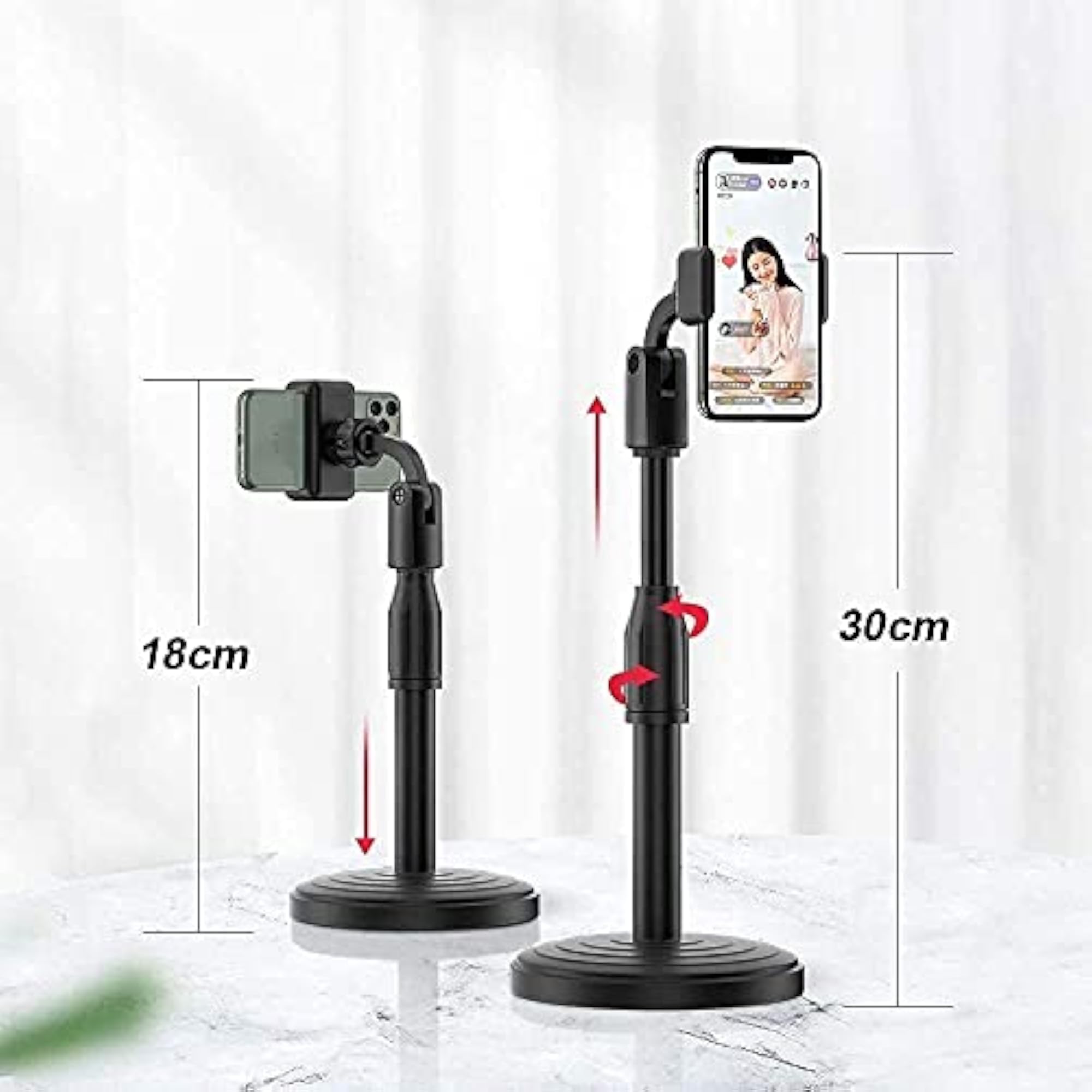 Flexible Universal Mobile Stand with Adjustable Height