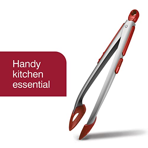 Zyliss Cook N Serve Silicone And Stainless Steel Tongs, 13-Inch, Red #TOP1