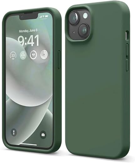 ESELSE Premium Liquid Silicone Case for iPhone 13 – Slim Full Body Protective Back Cover with Soft Microfiber Lining, Ant...